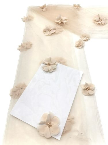 Hot-sale French textiles embroidery with sequin lace fabric suitable for sublimation