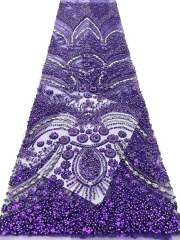 European style sequins embroidered wedding high density lace dress