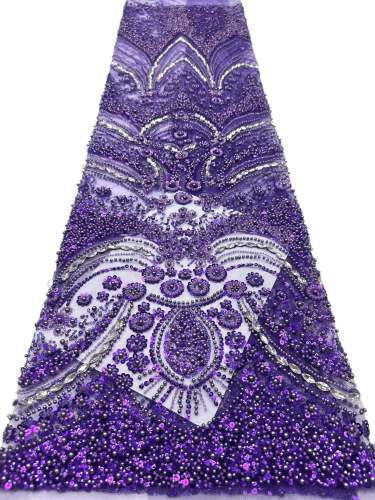 European style sequins embroidered wedding high density lace dress