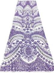 European style sequins embroidered wedding high density lace dress