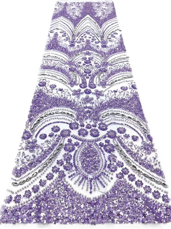European style sequins embroidered wedding high density lace dress
