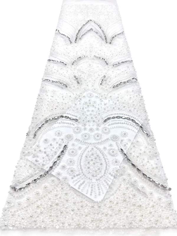 European style sequins embroidered wedding high density lace dress