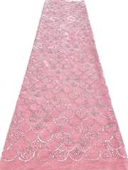 European style sequins embroidered wedding high density lace dress