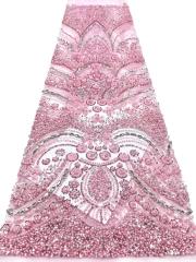 European style sequins embroidered wedding high density lace dress