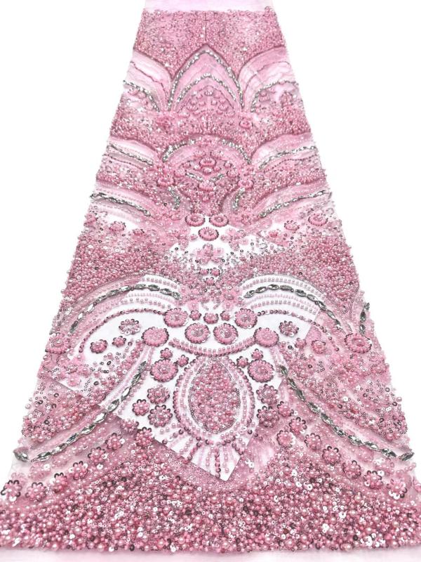 European style sequins embroidered wedding high density lace dress