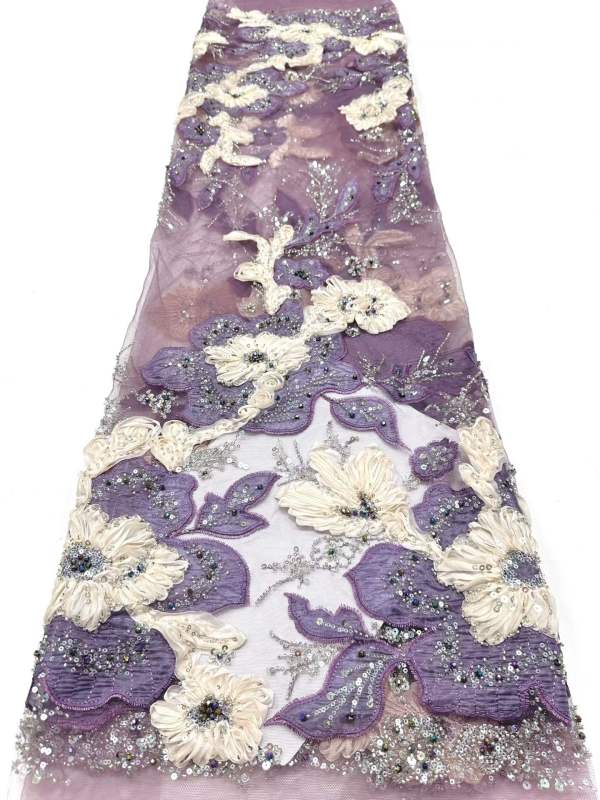 European style sequins embroidered wedding high density lace dress