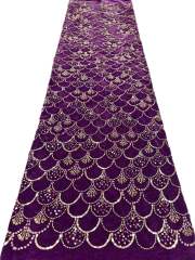 European style sequins embroidered wedding high density lace dress