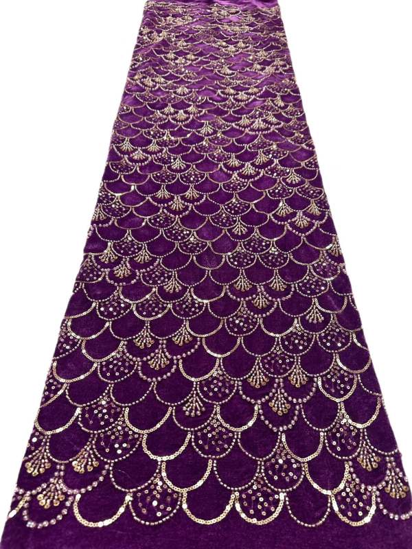 European style sequins embroidered wedding high density lace dress