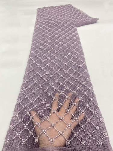 Hot-sale French textiles embroidery with sequin lace fabric suitable for sublimation