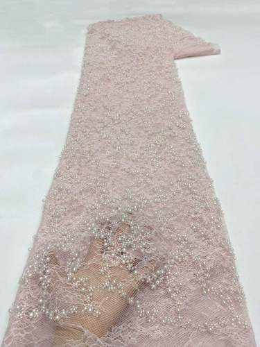 Hot-sale French textiles embroidery with sequin lace fabric suitable for sublimation