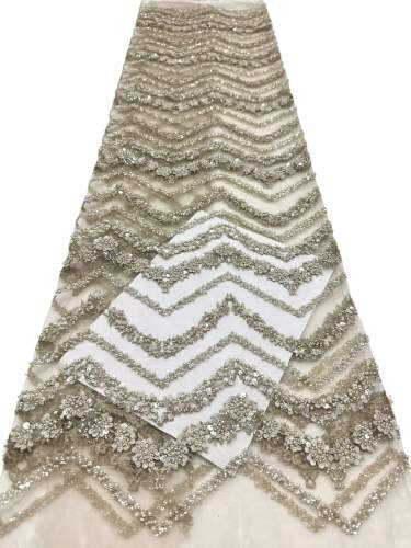 Hot-sale French textiles embroidery with sequin lace fabric suitable for sublimation