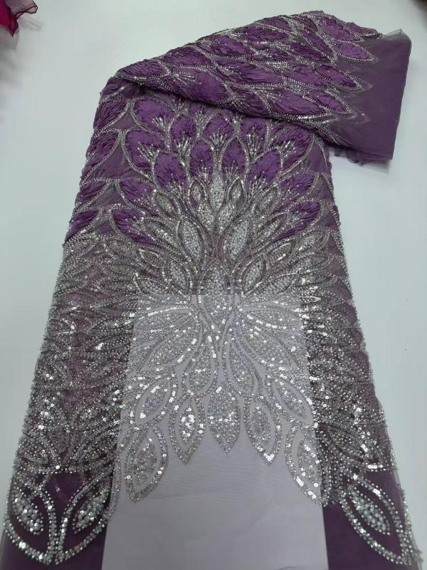 European style sequins embroidered wedding high density lace dress