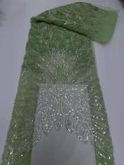 European style sequins embroidered wedding high density lace dress