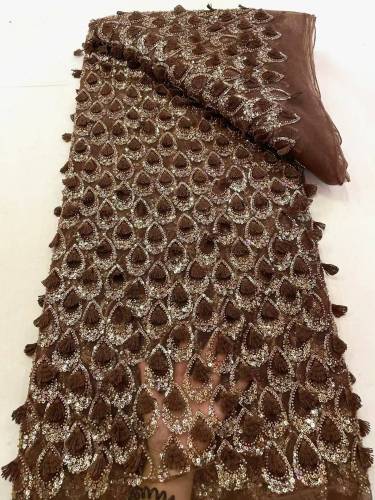 European style sequins embroidered wedding high density lace dress