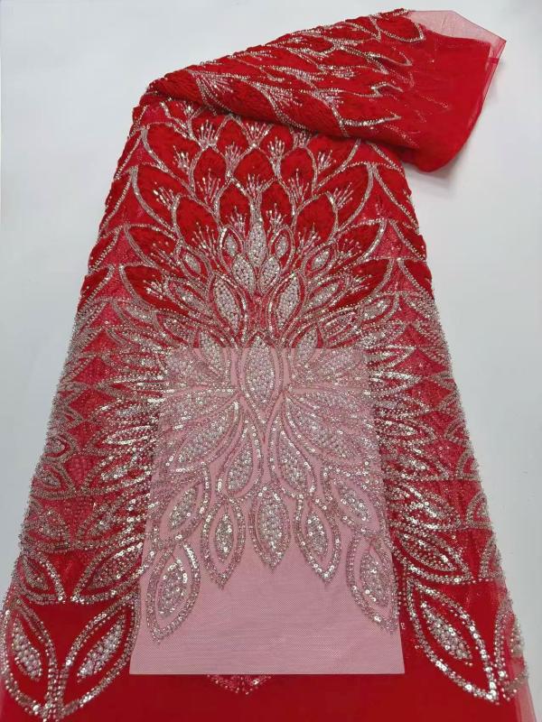 European style sequins embroidered wedding high density lace dress