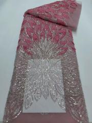 European style sequins embroidered wedding high density lace dress
