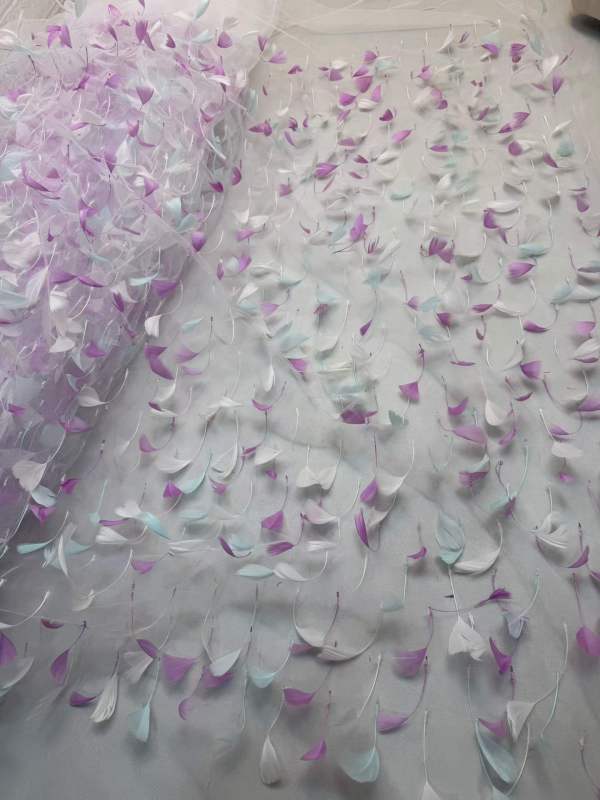 Hot-sale French textiles embroidery with sequin lace fabric suitable for sublimation