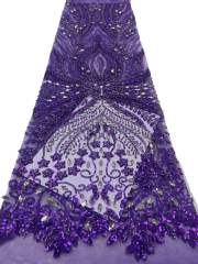 European style sequins embroidered wedding high density lace dress