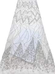 European style sequins embroidered wedding high density lace dress