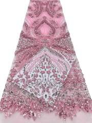 European style sequins embroidered wedding high density lace dress