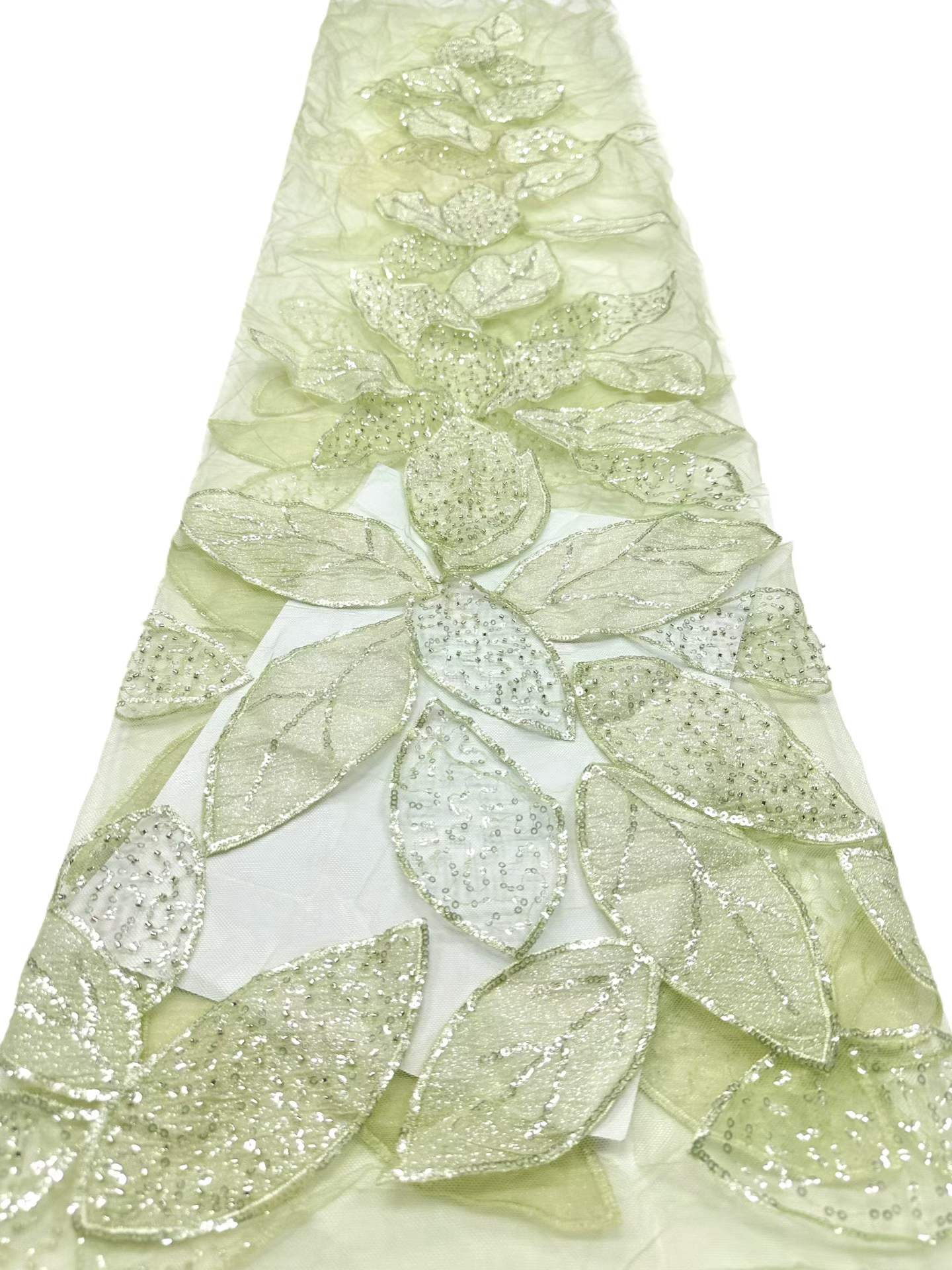 European style sequins embroidered wedding high density lace dress