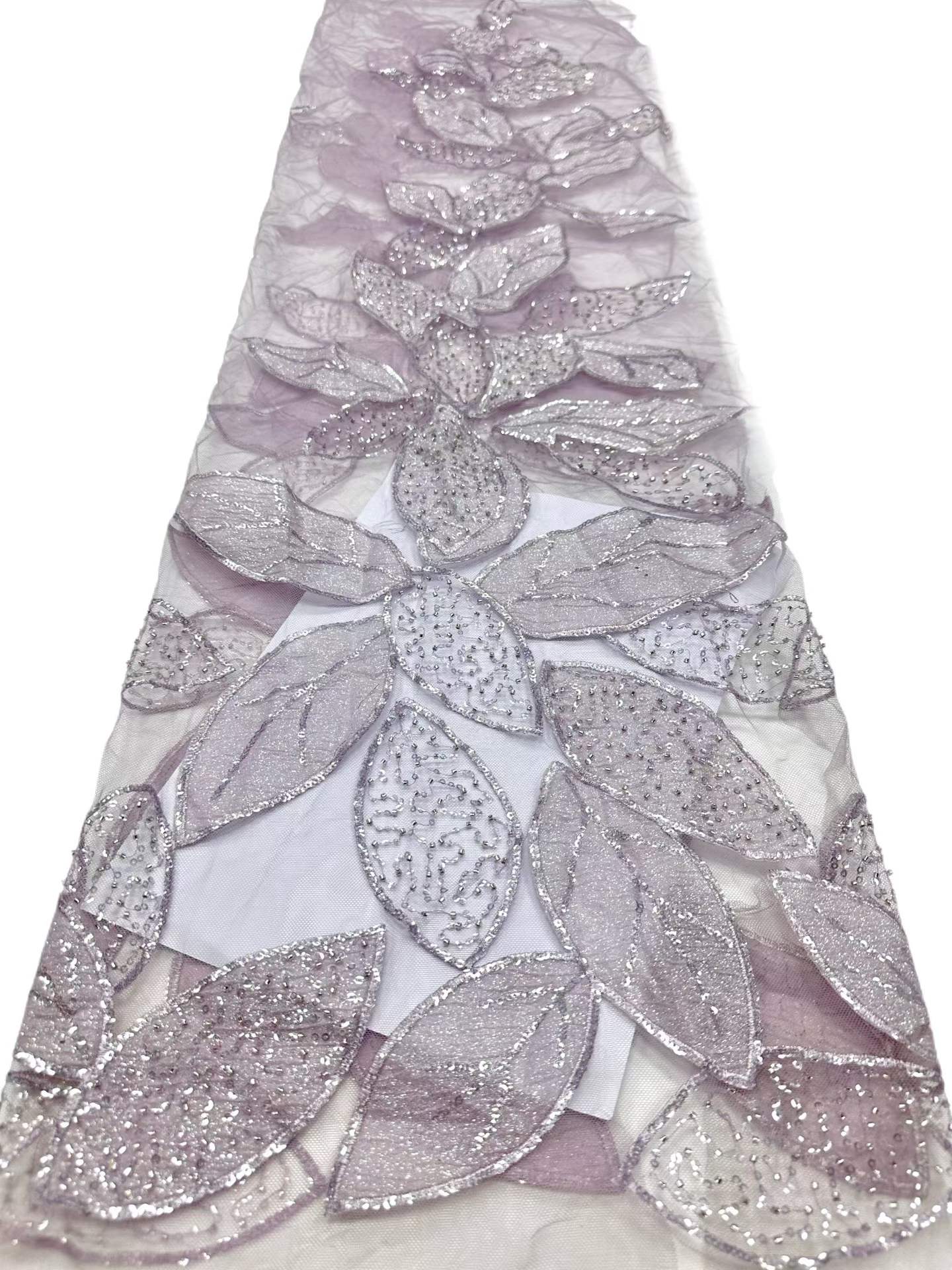 European style sequins embroidered wedding high density lace dress