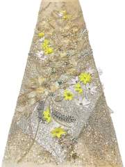 European style sequins embroidered wedding high density lace dress