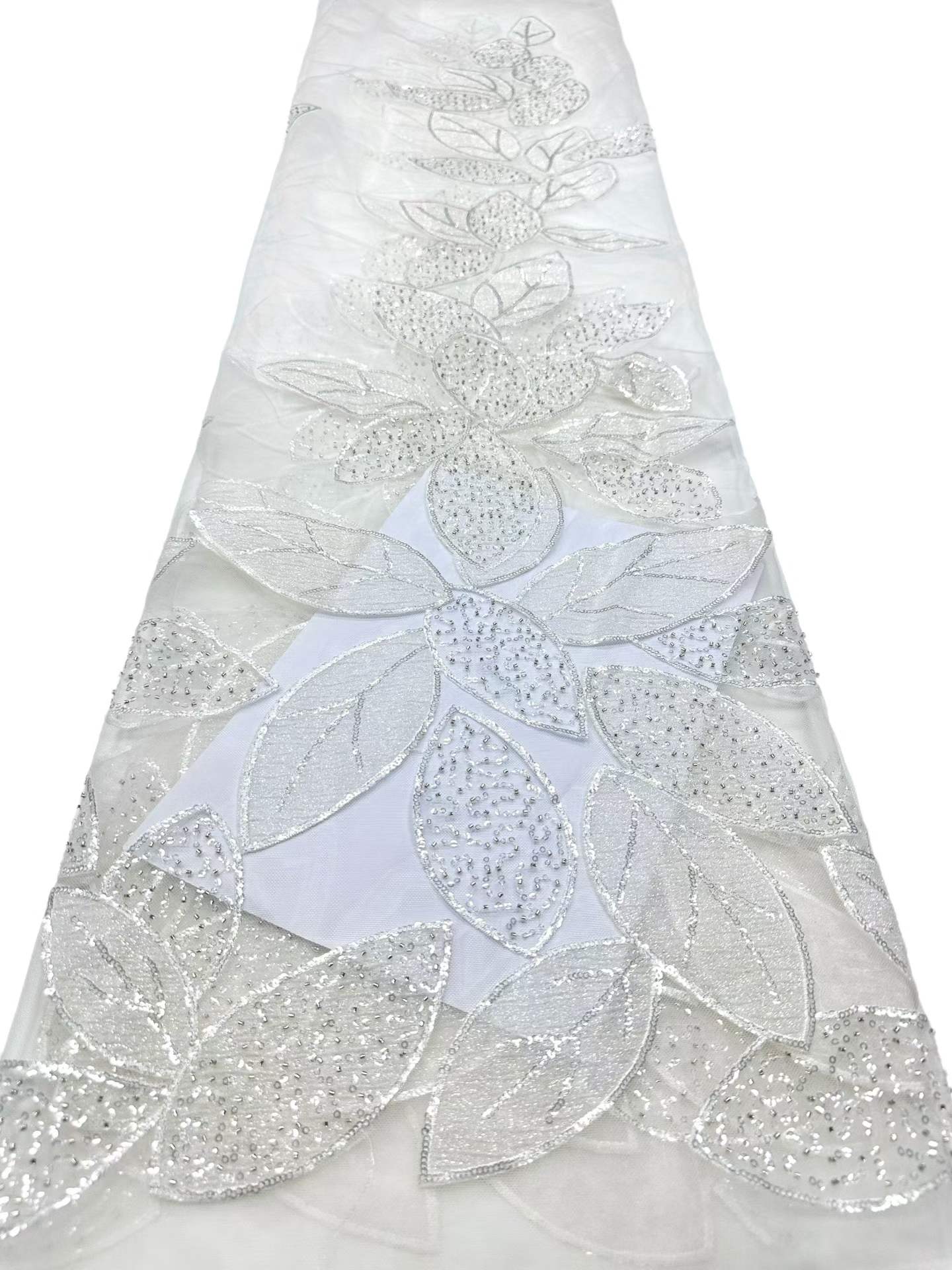 European style sequins embroidered wedding high density lace dress