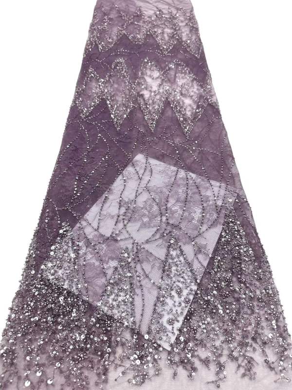 European style sequins embroidered wedding high density lace dress