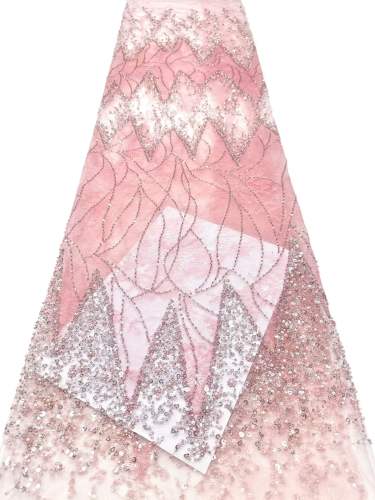 European style sequins embroidered wedding high density lace dress