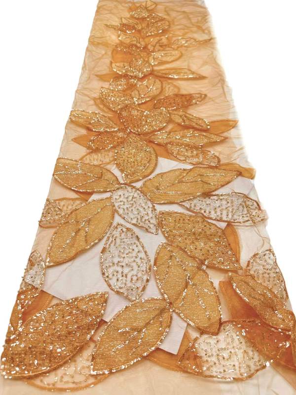 European style sequins embroidered wedding high density lace dress