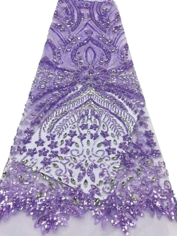 European style sequins embroidered wedding high density lace dress
