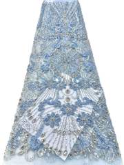 European style sequins embroidered wedding high density lace dress