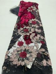 European style sequins embroidered wedding high density lace dress