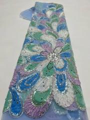 European style sequins embroidered wedding high density lace dress
