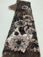 European style sequins embroidered wedding high density lace dress