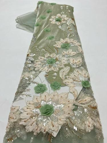 European style sequins embroidered wedding high density lace dress