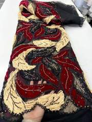 European style sequins embroidered wedding high density lace dress