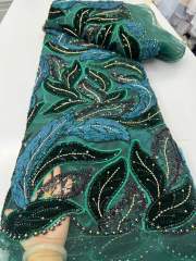 European style sequins embroidered wedding high density lace dress