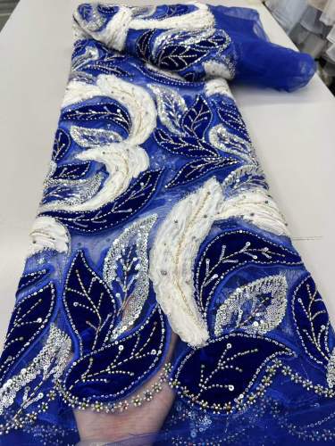 European style sequins embroidered wedding high density lace dress