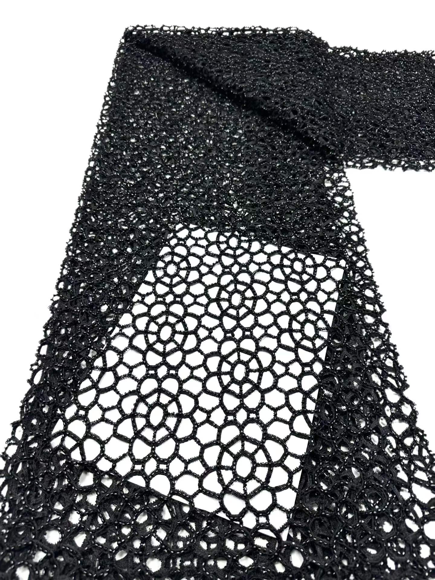 European style sequins embroidered wedding high density lace dress
