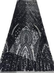 European style sequins embroidered wedding high density lace dress