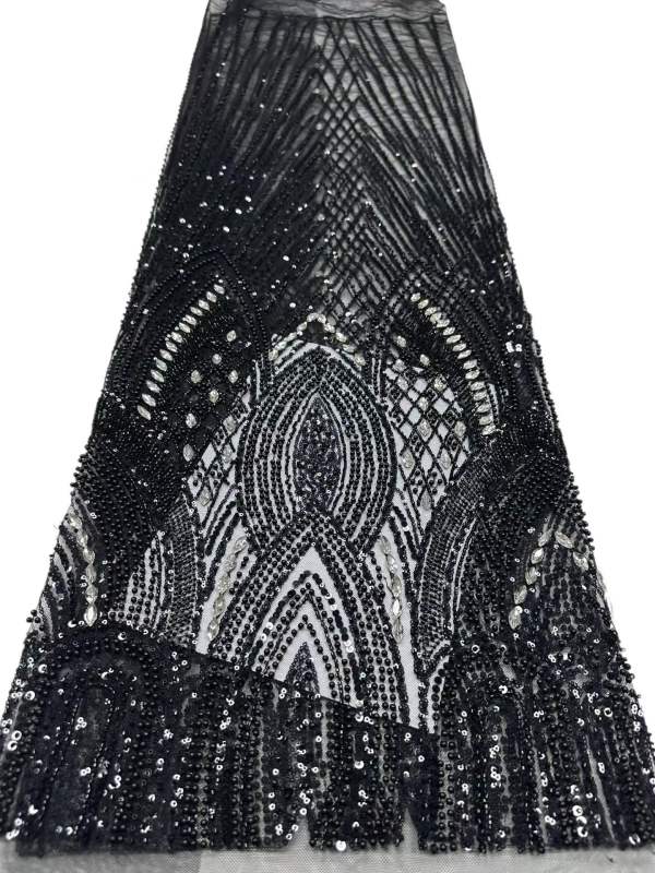 European style sequins embroidered wedding high density lace dress