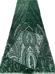 European style sequins embroidered wedding high density lace dress