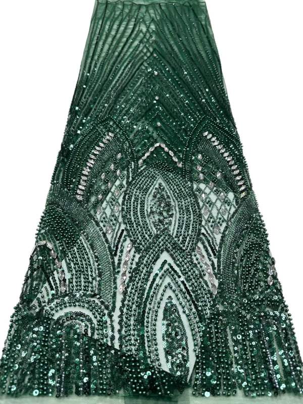 European style sequins embroidered wedding high density lace dress