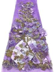 European style sequins embroidered wedding high density lace dress