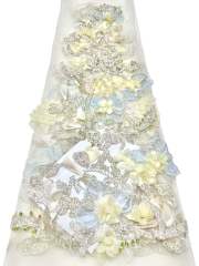 European style sequins embroidered wedding high density lace dress