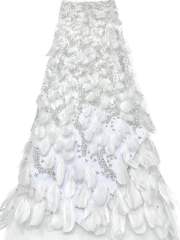 Hot-sale French textiles embroidery with sequin lace fabric suitable for sublimation