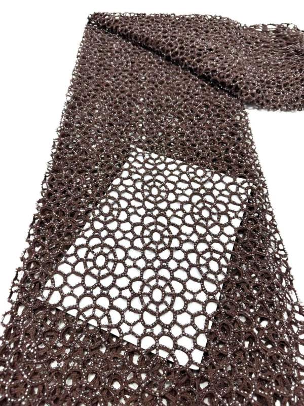 European style sequins embroidered wedding high density lace dress