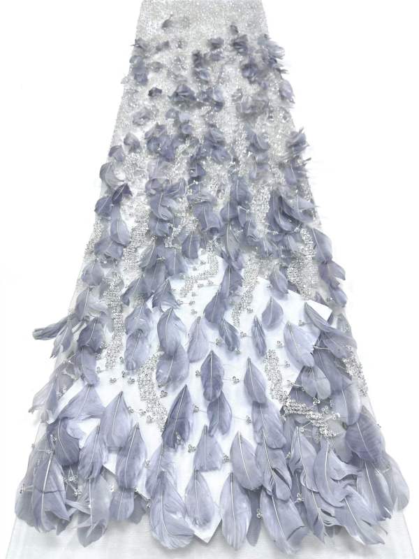 Hot-sale French textiles embroidery with sequin lace fabric suitable for sublimation